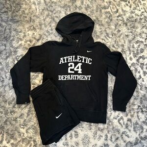 Nike black sweatshirt and shorts 
size S